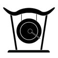 Isolated gong icon. Musical instrument