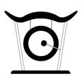 Isolated gong icon. Musical instrument