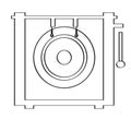 Isolated gong icon. Musical instrument