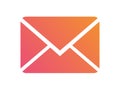 Gradient vector colorful interface email envelope icon