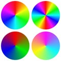 Isolated gradient rainbow circle design set