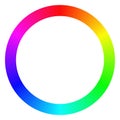 Isolated gradient rainbow ring color palette