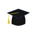Isolated graduate cap bachelor icon