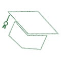 Isolated graduation cap