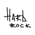 Isolated graffiti tag Hard rock. Vector illustration.