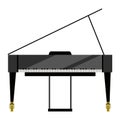 Isolated grand piano image Royalty Free Stock Photo