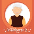 Isolated grandfather body vector illustation