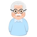 Isolated grandfather cartoon