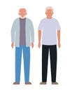 Isolated grandfathers avatars vector design