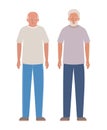 Isolated grandfathers avatars vector design