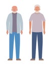 Isolated grandfathers avatars vector design