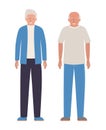 Isolated grandfathers avatars vector design