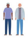 Isolated grandfathers avatars vector design