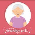 Isolated grandmother body vector illustation