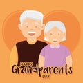 Isolated grandparents body vector illustation