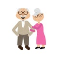 Isolated grandparents couple