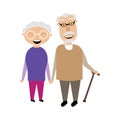 Isolated grandparents couple