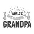 Isolated Grandparents day quotes on the white background. World s okayest grandpa. Congratulations granddad label, badge