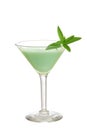 Isolated grasshopper cocktail with mint