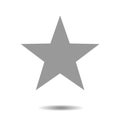 Isolated gray star icon, ranking mark