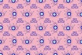 Isolated greek amulet evil eye seamless pattern.Turkish eye in a blue for amulet and protection in endless pattern