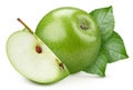 Isolated apple with leaf Royalty Free Stock Photo