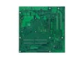 Isolated green circuit board back side Royalty Free Stock Photo