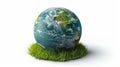 Isolated green eco earth on white Royalty Free Stock Photo