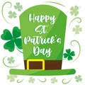 Isolated green elvish hat saint patrick day image Vector