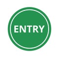 Isolated Green Entry Symbol