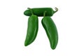 Isolated green Jalapeno pepper Pi Sign Royalty Free Stock Photo