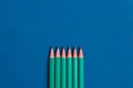 isolated pencils on blue background Royalty Free Stock Photo