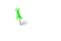 Isolated green pin on white background Royalty Free Stock Photo