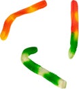 Isolated Gummy worms Royalty Free Stock Photo