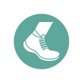 Isolated gym shoe sport icon block line design