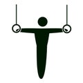 Isolated gymnastics icon.