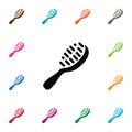 Isolated Hackle Icon. Styling Brush Vector Element Can Be Used For Hackle, Hairbrush, Brush Design Concept.