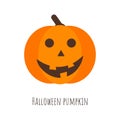 Isolated Halloween pumpkin, funny face