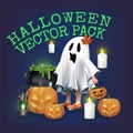 Isolated Halloween vector pack illustration