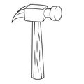 Isolated Hammer Cartoon Drawing