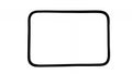 Black Lined Hand Drawn Rounded Rectangle Symbol on White Background Sketch Style Illustration Doodle Shape Outline Royalty Free Stock Photo