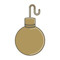 Isolated hand grenade icon Royalty Free Stock Photo