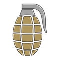 Isolated hand grenade icon Royalty Free Stock Photo