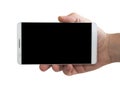 Isolated handheld smartphone Royalty Free Stock Photo