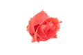 Isolated handul of red pickled ginger on the white. For sushi Royalty Free Stock Photo