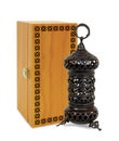 Isolated hanging copper bronze lantern, typical Ottoman grand bazaar souvenir. Istanbul. Turkish gifts.