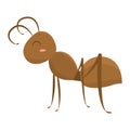 Isolated happy ant cartoon Royalty Free Stock Photo