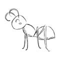 Isolated happy ant cartoon Royalty Free Stock Photo