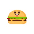 Isolated happy burger emote