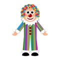 Isolated happy circus clown